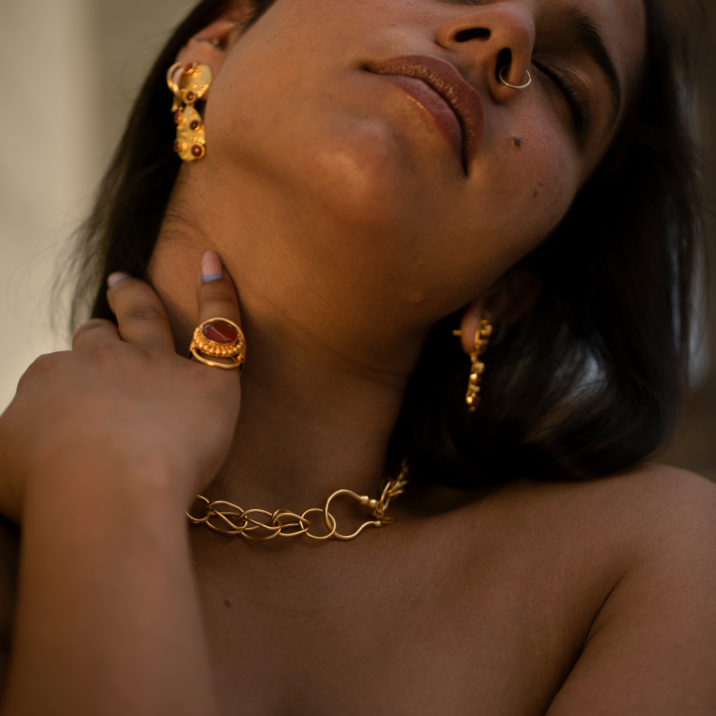 Mallika Ring- Red Onyx