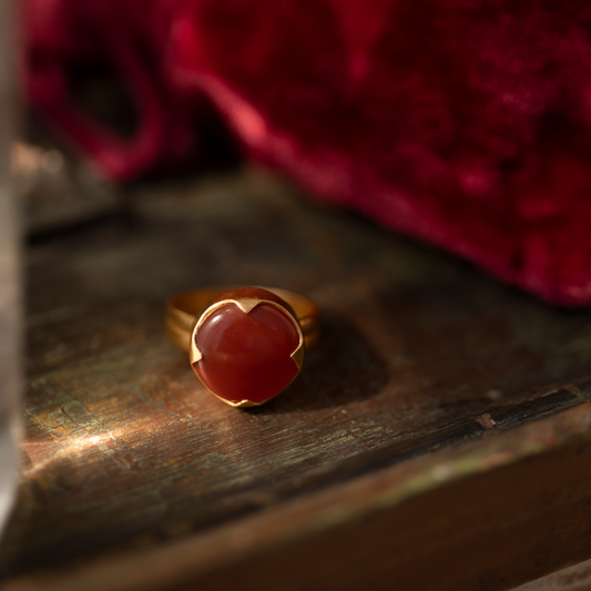 Kama Ring- Red Onyx