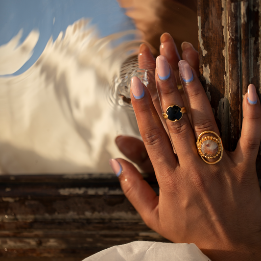Kama Ring- Black Onyx