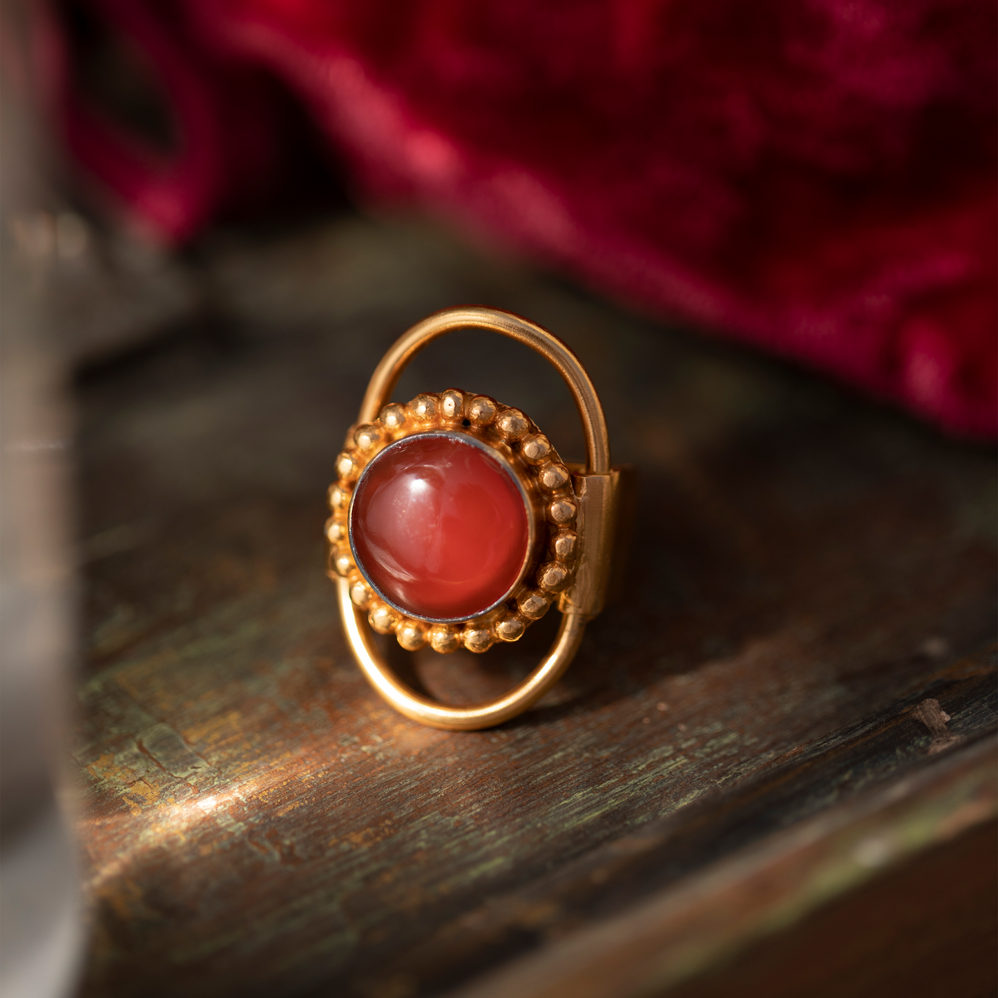 Mallika Ring- Red Onyx